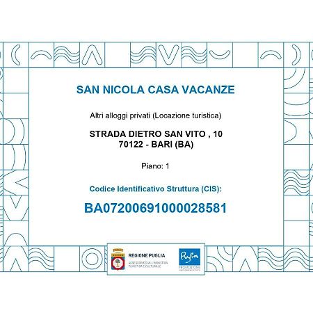 San Nicola Casa Vacanze Μπάρι Εξωτερικό φωτογραφία