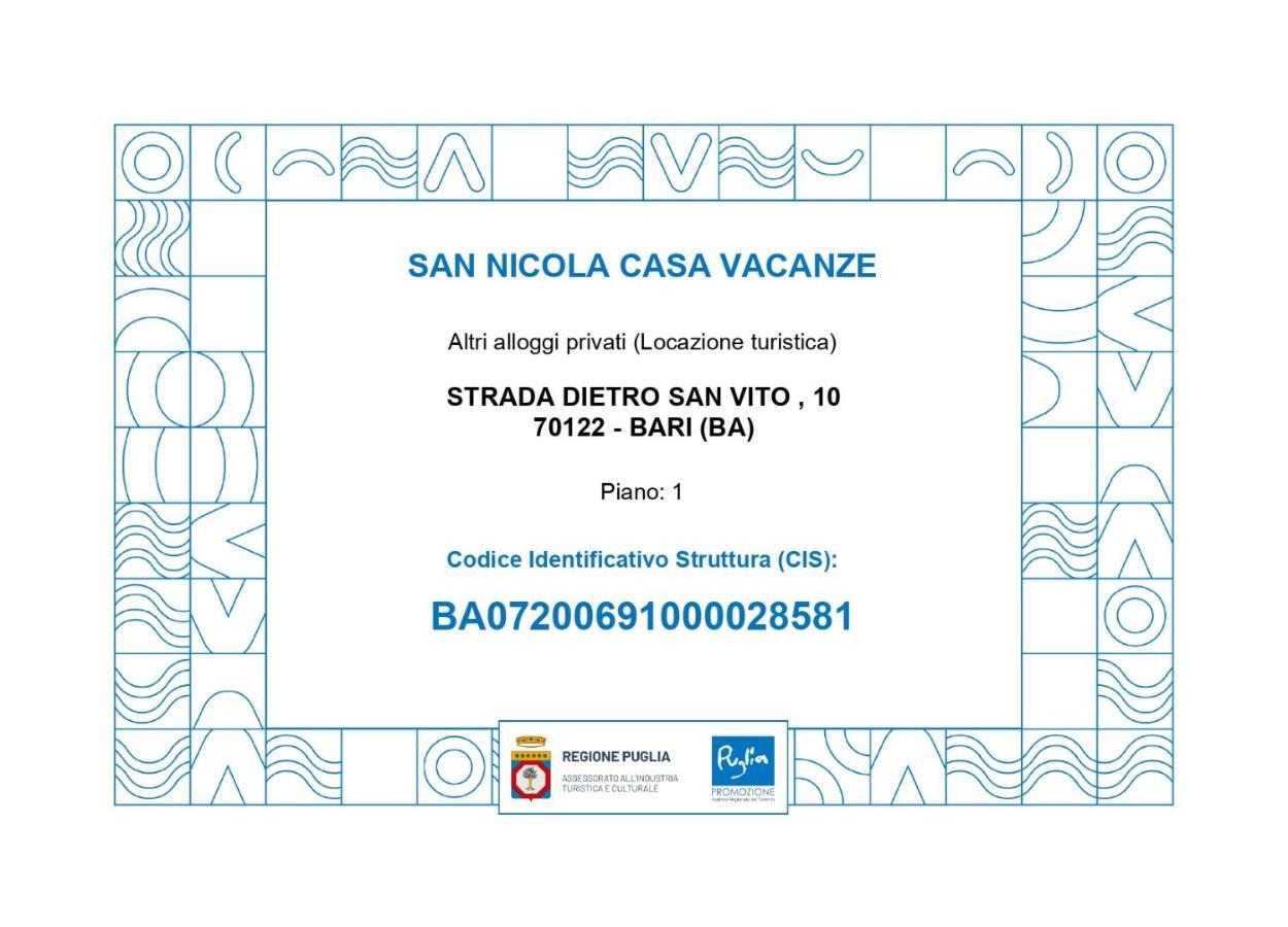 San Nicola Casa Vacanze Μπάρι Εξωτερικό φωτογραφία